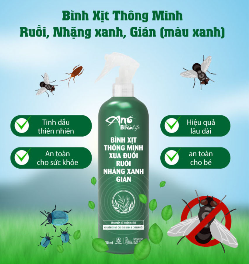 Bình Xịt Xua Đuổi Muỗi, Kiến, Gián Tự Nhiên BIO AMIDA