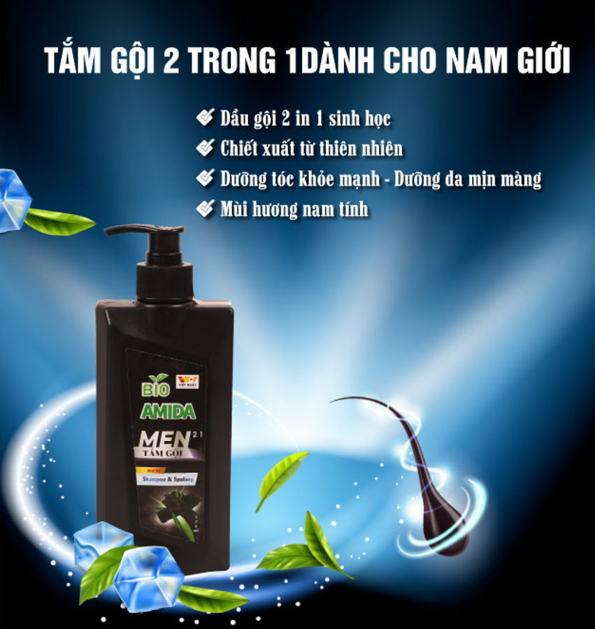 Tắm Gội 2 trong 1 sinh học dành cho nam giới AMIDA