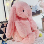 JELLYCAT GẤU BÔNG THỎ THÊU TAI HỒNG 40CM
