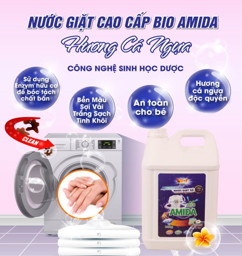 Nước Giặt Cao Cấp Bio Amida – Hương Cá Ngựa