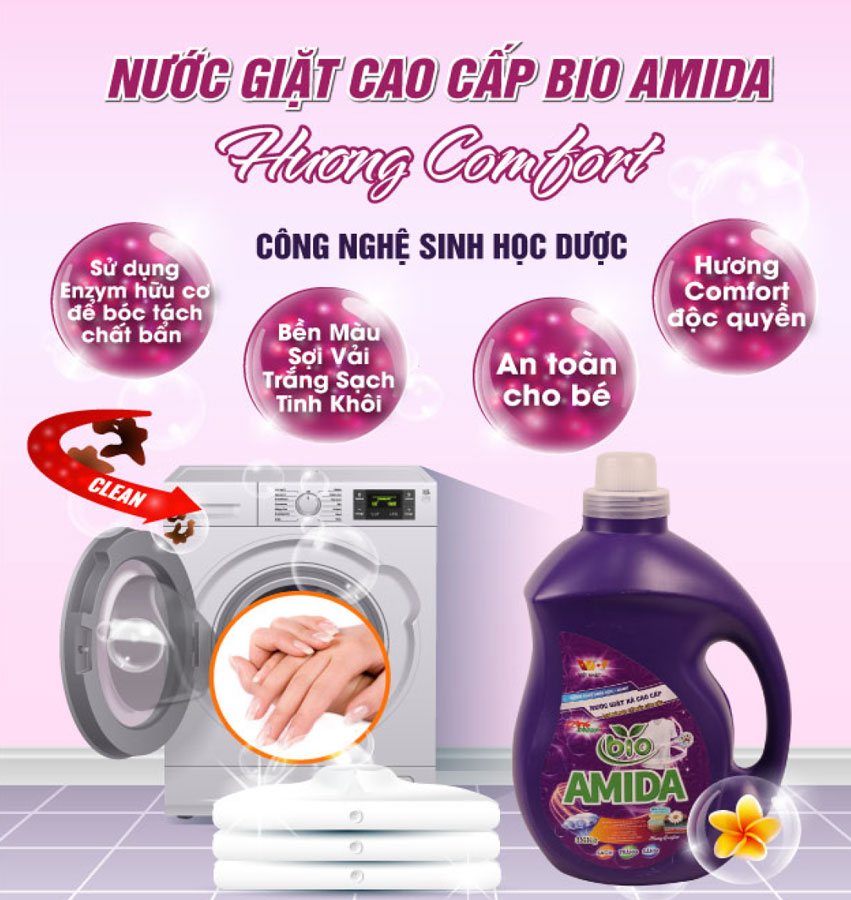 Nước Giặt Cao Cấp Bio Amida – Hương Comfort