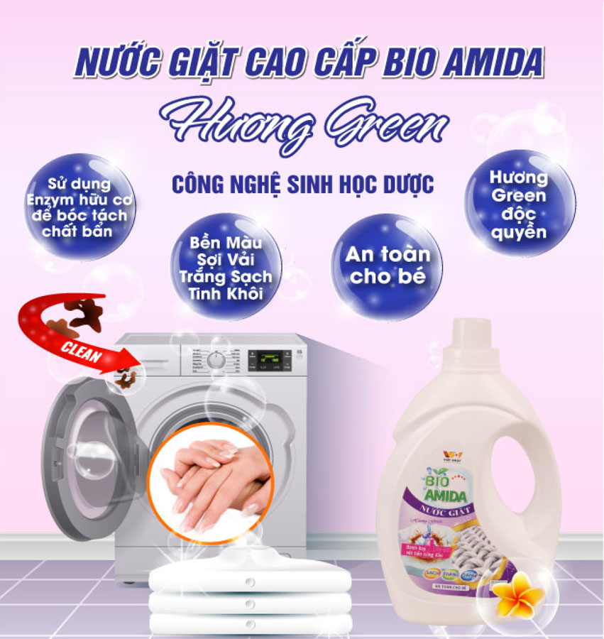 Nước Giặt Cao Cấp Bio Amida – Hương Green