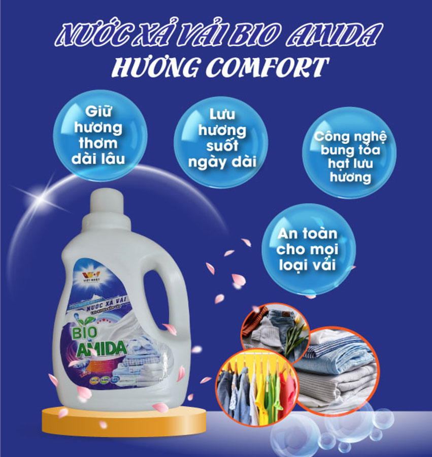 Nước xả vải hương Comfort Bio Amida 1,8KG