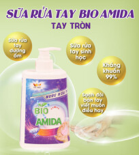 SỮA RỬA TAY BIO AMIDA TAY TRÒN – DƯỠNG ẨM, KHÁNG KHUẨN, AN TOÀN CHO CẢ GIA ĐÌNH