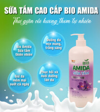 Sữa Tắm Cao Cấp BIO AMIDA – Dưỡng Da Trắng Sáng, Thơm Mát Tự Nhiên