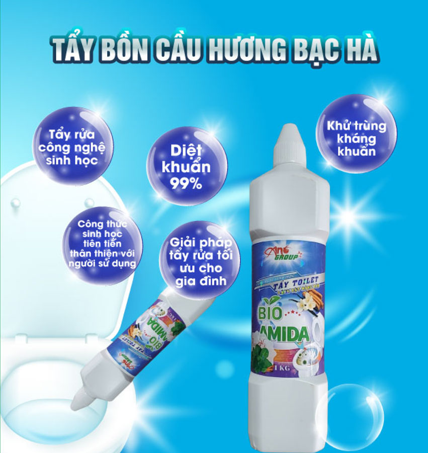 Tẩy Bồn Cầu Bio Amida hương bạc hà