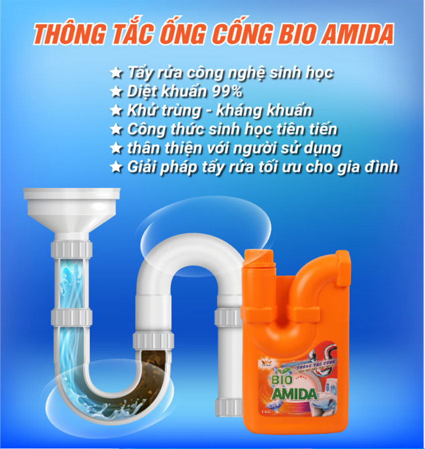 Thông Tắc Ống Cống Bio Amida