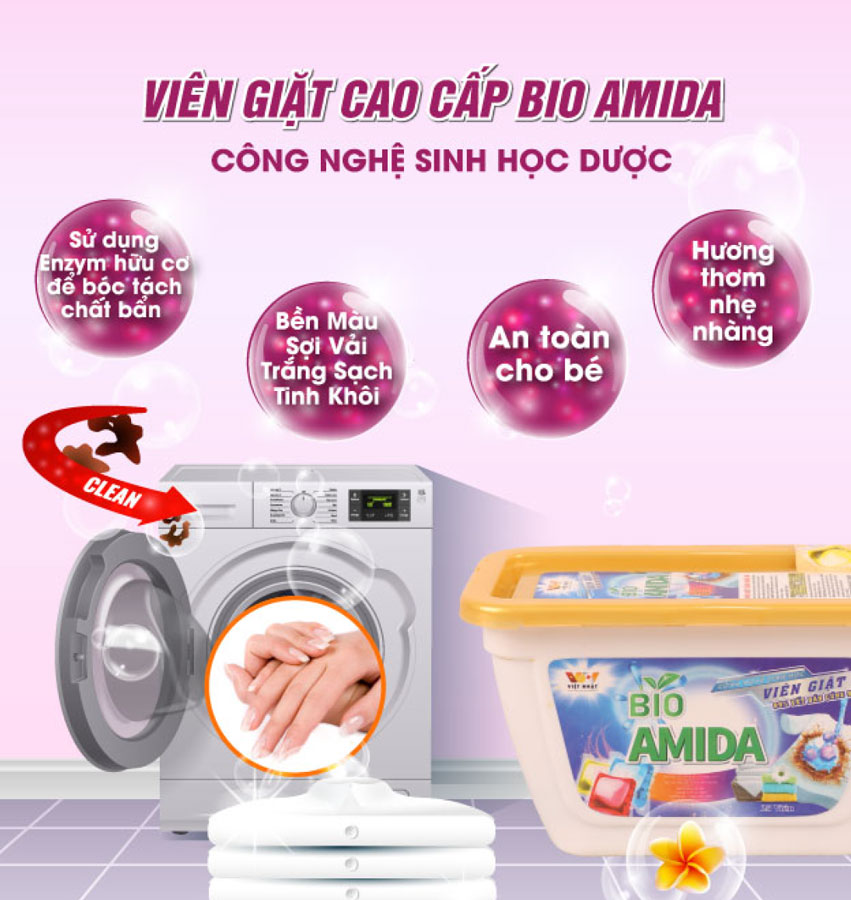 Viên Giặt Cao Cấp Bio Amida