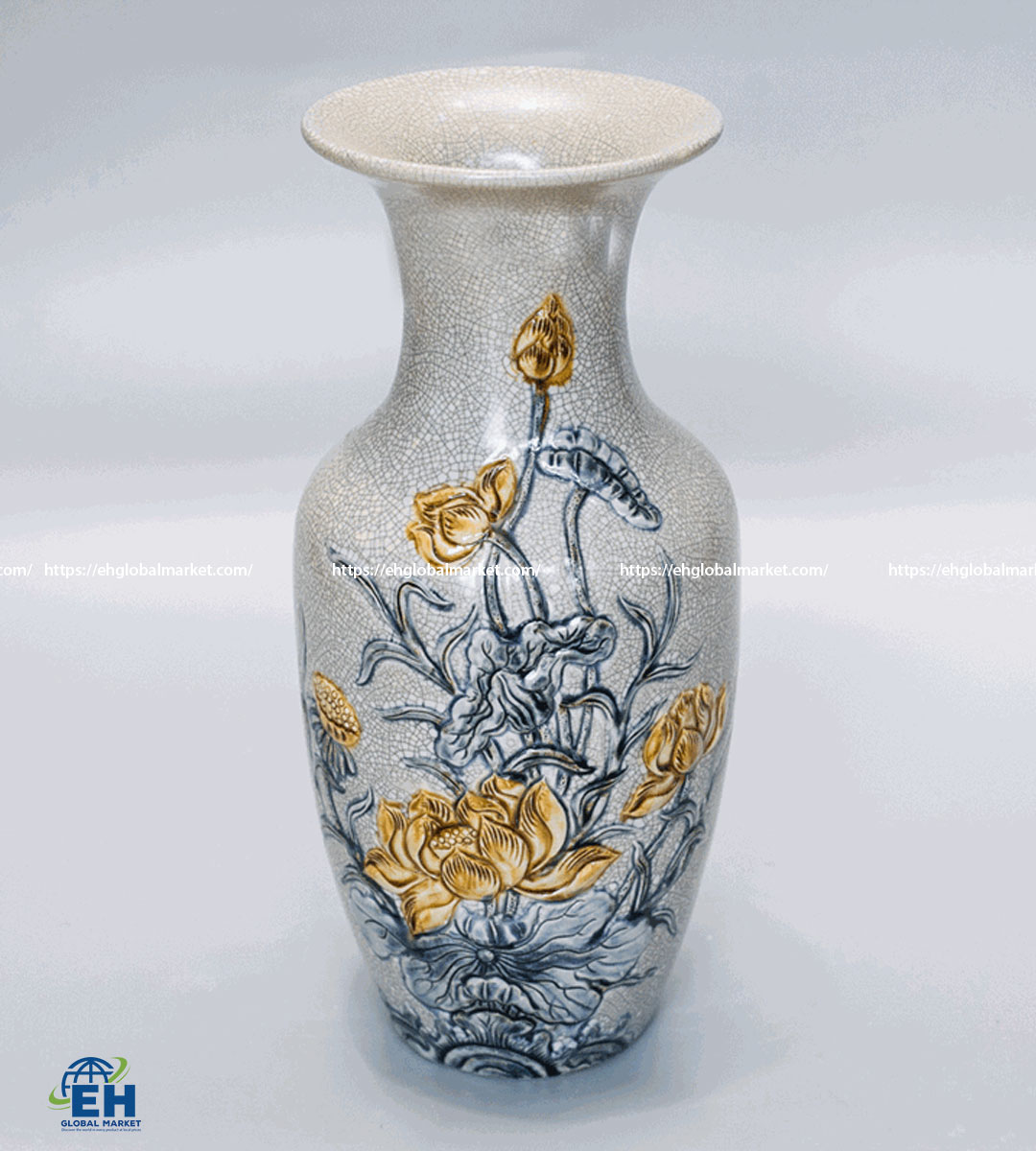 LỌ HOA SEN ĐẮP NỔI NHỎ